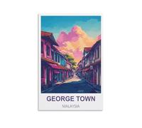 Puzzles pour Adultes 1000 pièces George Town Malaisie - Puzzles pour des Jeux et activités familiales stimulants - Puzzle à Monter soi-même pour la décoration intérieure 38x52cm