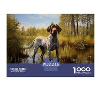 Puzzles pour Adultes 1000 Pièces German Shorthaired Pointer Puzzles pour Adolescents Jeu Manuel Décoration Intérieure Cadeaux De Noël Et d'anniversaire 38x26cm/1000pcs