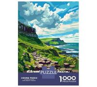Puzzles pour Adultes 1000 Pièces Giants Causeway Northern Ireland Landscape Art Puzzles pour Adolescents Anti-Stress Défi Éducatif Cadeaux De Noël Et d'anniversaire 70x50cm/1000pcs