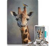 Puzzles pour Adultes 1000 pièces Girafe, Aidez Le Cerveau à exercer des Jouets addictifs pour cultiver la Patience Décoration Parfaite 50x75cm
