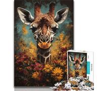 Puzzles pour Adultes 1000 pièces Girafe, Aidez Le Cerveau à exercer des Jouets addictifs pour cultiver la Patience, Cadeau d'anniversaire (75x50cm)