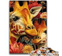 Puzzles pour Adultes 1000 pièces Girafe Aidez Le Cerveau à exercer des Jouets addictifs pour cultiver la Patience Une œuvre d'art 38x26cm