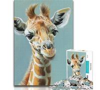 Puzzles pour Adultes 1000 pièces Girafe Aquarelle Jouets éducatifs et éducatifs pour la Famille Cadeaux d'anniversaire et Cadeaux Uniques 38x26cm