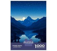 Puzzles pour Adultes 1000 Pièces Glacier National Park Night Puzzles pour Adultes - Défi Difficile - Stimulez Votre Cerveau avec Ce Jeu Unique 38x26cm/1000pcs