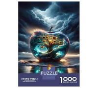 Puzzles pour Adultes 1000 Pièces Glowing Apple Tree Ocean Wave Puzzle Jeux Relaxants Cadeau d'anniversaire À Offrir À Toute La Famille 38x26cm/1000pcs