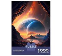 Puzzles pour Adultes 1000 Pièces God Tree Planet Cosmos Puzzle Adulte Jeu Manuel Assemblage De Motifs Difficile À Compléter 38x26cm/1000pcs