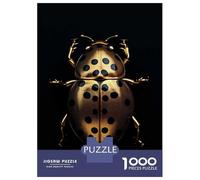 Puzzles pour Adultes 1000 Pièces Gold Dark Bug Insect Puzzle Détente Jeux Défi Difficile Cadeau Anti-Stress 52x38cm/1000pcs