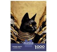 Puzzles pour Adultes 1000 Pièces Gold X Black Cat Puzzles pour Adultes - Jeu De Réflexion, Analyse Et Logique - Cadeaux d'anniversaire Et De Noël Uniques 38x26cm/1000pcs