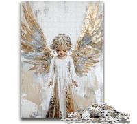Puzzles pour Adultes 1000 pièces Golden Angel Girl, Jeu Stimulant, Jouets à Offrir en Cadeau pour Toute la Famille à partir de 14 Ans, 50x75cm