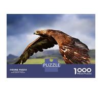 Puzzles pour Adultes 1000 Pièces Golden Eagle in Flight Puzzle Adulte Jeux Amusants Analyse Et Logique Idéal comme Cadeau pour Toute La Famille 52x38cm/1000pcs