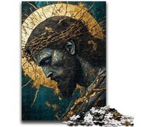 Puzzles pour Adultes 1000 pièces Golden Fantasy Jesus, Cadeau d'anniversaire, décoration Murale pour Les 14 Ans et Plus (50x75cm)