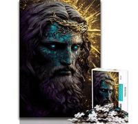 Puzzles pour Adultes 1000 pièces Golden Fantasy Jesus, Jeu Stimulant et Jeu Familial, Cadeau d'anniversaire, Cadeaux, Art Mural 50x75cm