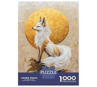 Puzzles pour Adultes 1000 Pièces Golden Fox Painting Puzzles pour Adultes - Défi Difficile - Stimulez Votre Cerveau avec Ce Jeu Unique 52x38cm/1000pcs