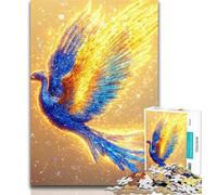 Puzzles pour Adultes 1000 pièces Golden Phoenix pour Adolescents, Anti-Stress, défi Difficile, décoration d'intérieur Unique et Cadeaux 26x38cm