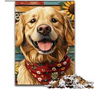 Puzzles pour Adultes, 1000 pièces, Golden Retriever Heureux, Puzzles impossibles pour Adultes, Parfaits pour s'amuser en Famille pour Les Anniversaires et Noël (Taille 50x75cm)