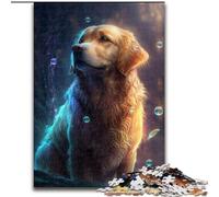 Puzzles pour Adultes 1000 pièces Golden Retriever rêveur, Jeu interactif Familial, idéal pour Les Adolescents, Cadeau Casse-tête (Taille : 50x75cm)