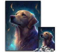 Puzzles pour Adultes 1000 pièces Golden Retriever rêveur. Puzzles Difficiles pour Adultes. Design Complexe pour Adolescents,décoration DIY et Divertissement Stimulant pour Le Cerveau. 26x38cm.