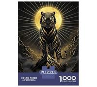 Puzzles pour Adultes 1000 Pièces Golden Tiger on Mountain Peak Puzzles pour Adultes, Amusants Et Humoristiques, Cadeaux d'anniversaire, De Noël 52x38cm/1000pcs