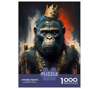 Puzzles pour Adultes 1000 Pièces Gorilla Fantasy Genre Puzzle pour Adultes - Jeu De Réflexion - Idéal pour Se Divertir À La Maison - Cadeau d'anniversaire Ou De Noël 38x26cm/1000pcs