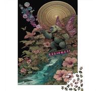 Puzzles Pour Adultes 1000 Pièces Gorilla with Butterfly Wings Hovering over Waterfall Puzzle Pour Adultes, Jouet, Décoration Murale, Cadeaux Pour Femmes, Cadeaux Uniques Pour Anniversaire Et Noël 70x5