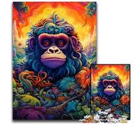Puzzles pour Adultes 1000 pièces Gorilles colorés, Casse-tête, Jeu pour Adultes, activité familiale Interactive 50x75cm/19,68x29,52 Pouces