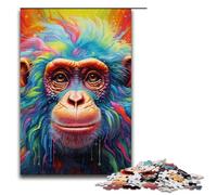 Puzzles pour Adultes 1000 pièces Gorilles colorés Puzzle Impossible Jeu Familial Soulagement du Stress Défi Difficile 1000 PCS (75x50cm)