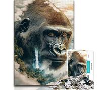 Puzzles pour Adultes 1000 pièces Gorilles, réduction du Stress intéressante, Collection d'artistes, Beaux-Arts pour Les 14 Ans et Plus 38x26cm