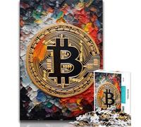 Puzzles pour Adultes 1000 pièces Graffiti Bitcoin, Aide Le Cerveau à exercer des Jouets addictifs pour cultiver la Patience, Cadeau pour Les Anniversaires 38x26cm