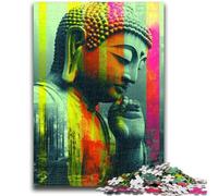 Puzzles pour Adultes 1000 pièces Graffiti Bouddha Brain Intelligence Challenge Jouets addictifs Cadeau d'anniversaire, Cadeaux, Art Mural 26x38cm