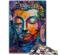 Puzzles pour Adultes 1000 pièces Graffiti Bouddha coloré pour et à partir de 14 Ans Jeu Pratique Jeu de Noël Cadeaux 50x75cm