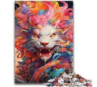 Puzzles pour Adultes 1000 pièces Graffiti coloré Dragon Volant pour 14 Ans et Plus Jouet éducatif intellectuel décompressant Excellent Cadeau 50x75cm
