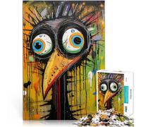 Puzzles pour Adultes 1000 pièces Graffiti Crazy Chicken Jouet éducatif intellectuel décompressant Jeu de défi Unique 52x38cm