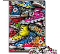 Puzzles pour Adultes 1000 pièces Graffiti de Chaussures, Jeux éducatifs, décoration d'intérieur, Cadeau d'anniversaire, Art Mural 38x52cm