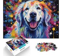 Puzzles pour Adultes 1000 pièces Graffiti samoyède Chien Art Jeu Stimulant Jouets 26x38cm Offre comme Cadeaux pour Toute la Famille