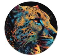 Puzzles pour Adultes 1000 pièces Guépard Pop Art Animal Puzzle en Carton Un Casse-tête Stimulant à Faire soi-même, Un Jeu Familial Parfait ou Un Cadeau décoratif 67,5 x 67,5 cm