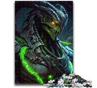 Puzzles pour Adultes 1000 pièces Guerrier Extraterrestre Vert Aidez Le Cerveau à exercer des Jouets addictifs pour cultiver la Patience Convient aux Couples 38x26cm