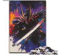 Puzzles pour Adultes 1000 pièces Guerrier Ninja Japonais, Jeu Familial Anti-Stress, défi Difficile, Une œuvre d'art pour Les 14 Ans et Plus (Taille 26x38cm)