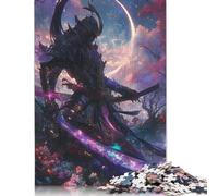 Puzzles pour Adultes 1000 pièces Guerrier samouraï dans Un Monde Fantastique Puzzles pour Adultes pour Jeux éducatifs Décoration d'intérieur 1000 pièces (38x26cm)