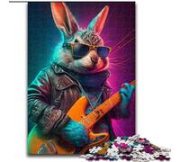 Puzzles pour Adultes 1000 pièces Guitare Lapin Puzzle Jeu de réflexion pour Adolescents, pour Une soirée de Jeux en Famille (Taille : 26x38cm)