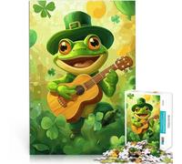 Puzzles pour Adultes 1000 pièces Guitariste Grenouille Leprechaun Jouets de Jeu stimulants Cadeau pour Les Anniversaires 75x50cm