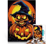 Puzzles pour Adultes 1000 pièces Halloween Effrayant Fait de Papier,pour Les 14 Ans et Plus Jouets de Jeu Cadeaux pour Les Amis et la Famille。Taille:38x52cm/14.9x20.4pouce