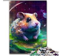 Puzzles pour Adultes 1000 pièces Hamster Puzzle en Bois Casse-tête Stimulant, Soirée Jeux en Famille (Taille 50x75cm)