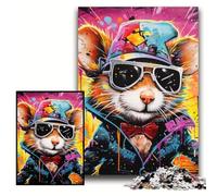 Puzzles pour Adultes 1000 pièces Hamster Puzzles pour Une soirée de Jeux en Famille Amusante, œuvre d'art décorative à Faire soi-même Taille 50x75cm