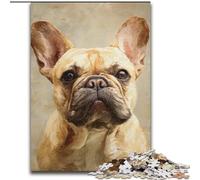 Puzzles pour Adultes 1000 pièces Happy Bulldog, à partir de 14 Ans, décoration d'intérieur, à Offrir en Cadeau à Toute la Famille (Taille 50x75cm)