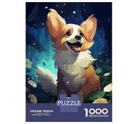Puzzles pour Adultes 1000 Pièces Happy Corgi Dog Puzzle pour Adolescents Assemblage De Motifs Interaction Parent-Enfant Jeu Au Design Soigné 70x50cm/1000pcs