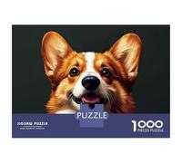 Puzzles pour Adultes 1000 Pièces Happy Corgi Portrait Puzzles pour Adultes - Défi Difficile - Stimulez Votre Cerveau avec Ce Jeu Unique 52x38cm/1000pcs