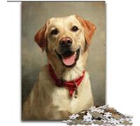 Puzzles pour Adultes 1000 pièces Happy Labrador Puzzles 1000 pièces pour Adultes pour Les Anniversaires, Les Vacances, Les décorations de fête Spatiale (Taille 26x38cm)