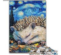 Puzzles pour Adultes 1000 pièces Hérisson Ciel Nocturne Puzzle pour Les Adolescents, Les Couples et Les Amis pour Les Anniversaires, Noël (Taille : 26x38cm)