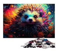Puzzles pour Adultes 1000 pièces Hérisson coloré Art Puzzle Jouets Décoration intérieure Unique et Cadeaux Convient aux Adolescents de 14 Ans et Plus 1000 pièces (38 x 26 cm)