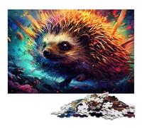 Puzzles pour Adultes 1000 pièces Hérisson coloré Puzzle découpé avec précision Bon Cadeau 1000 pièces (38 x 26 cm)